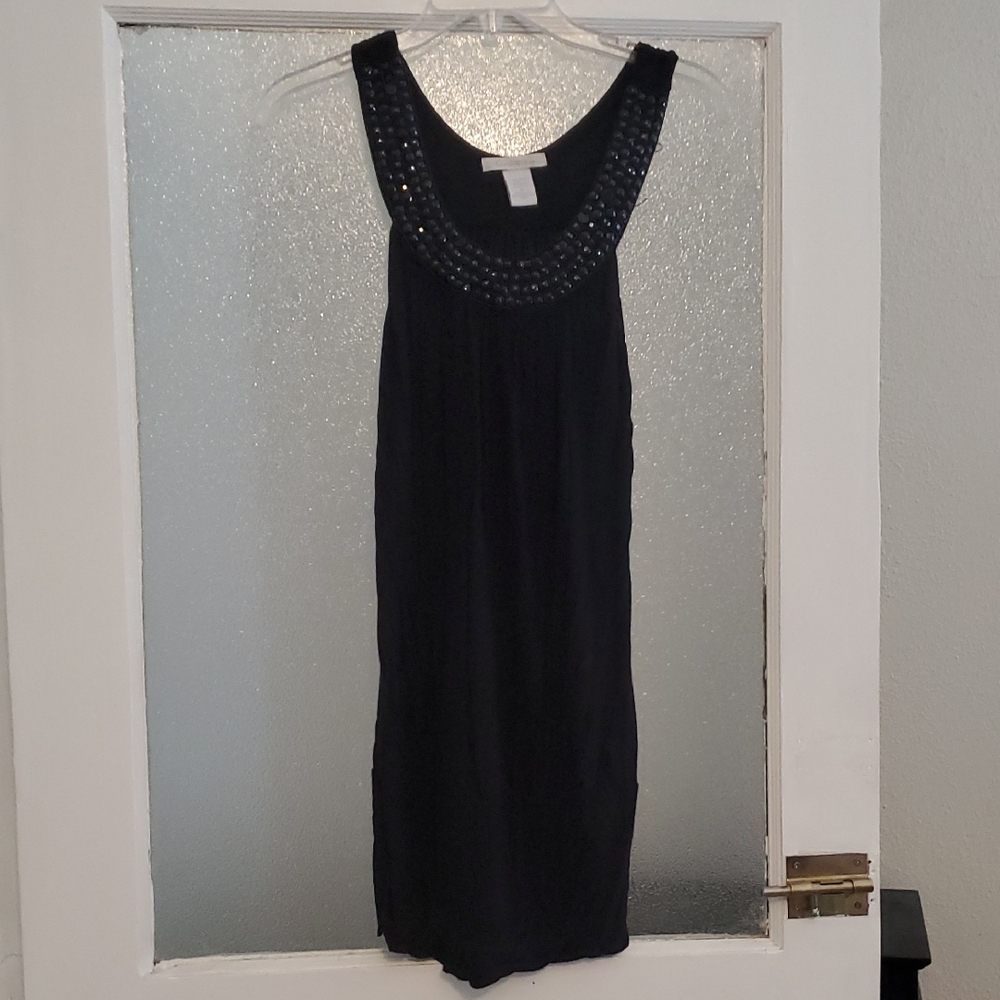 Charlotte Russe Black Embellished Mini Dress Sz Medium